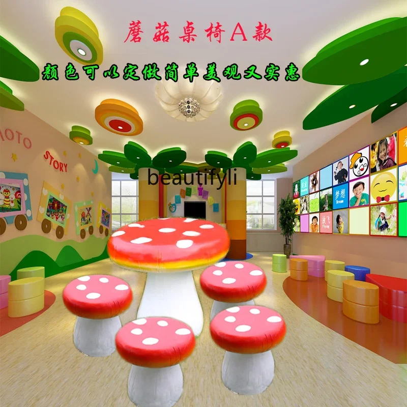 

A139 Outdoor ice cream tables and chairs FRP sculpture resin seat ornament garden landscape decoration