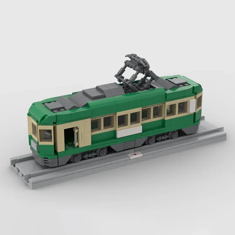 Modello di treno ferroviario Modello Moc Mattoni da costruzione Tecnologia modello Tramcar Blocchi modulari Regali Giocattoli di Natale Set fai da te Assemblaggio