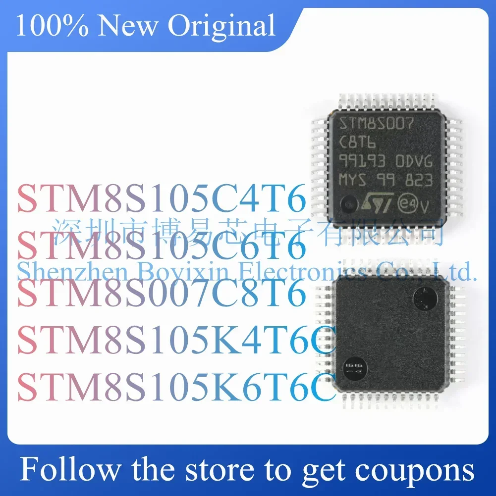 

NEW STM8S105C4T6 STM8S105C6T6 STM8S007C8T6 STM8S105K4T6C STM8S105K6T6C Original Product