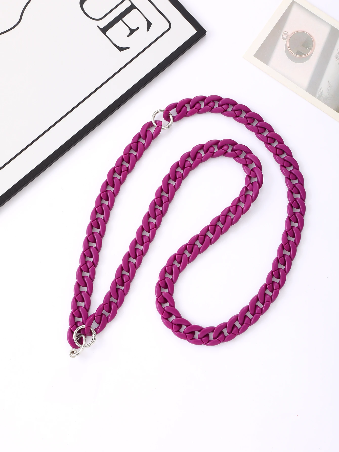 سلسلة كروس من خرز الأكريليك الجديدة عبر الحدود من أمازون عصرية ومتعددة الاستخدامات، حبل للهاتف المحمول 2 في 1 قابل للفصل #6