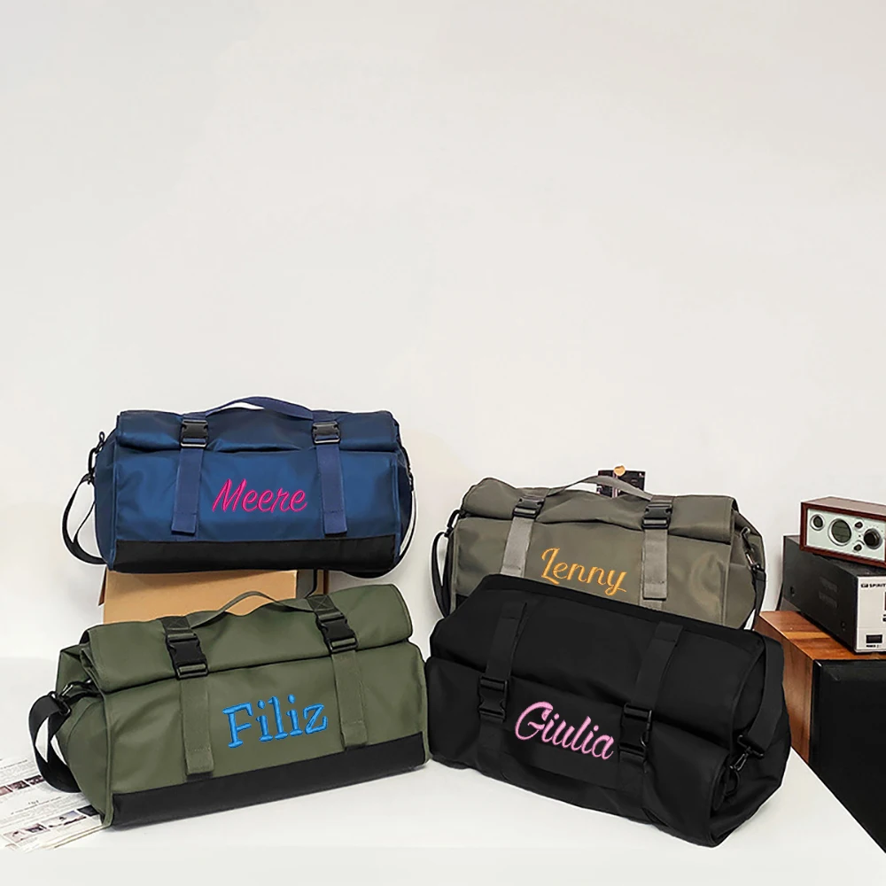 

Large Capacity Custom Embroidery Ttravel Bag, New Business Trip Boarding College Student Luggage Backpack, Sports Fitness Bag