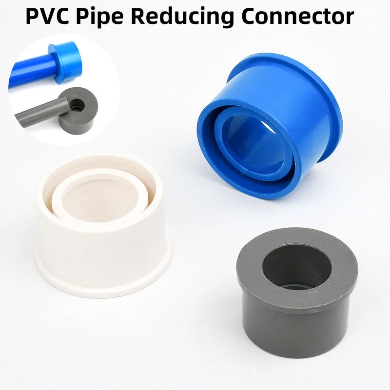 25~63mm To 20/25/32/40/50mm PVC Reducing Pipe Connectors Garden Irrigation Joint Water Supply Pipe Adapter Aquarium Pipe Bushing