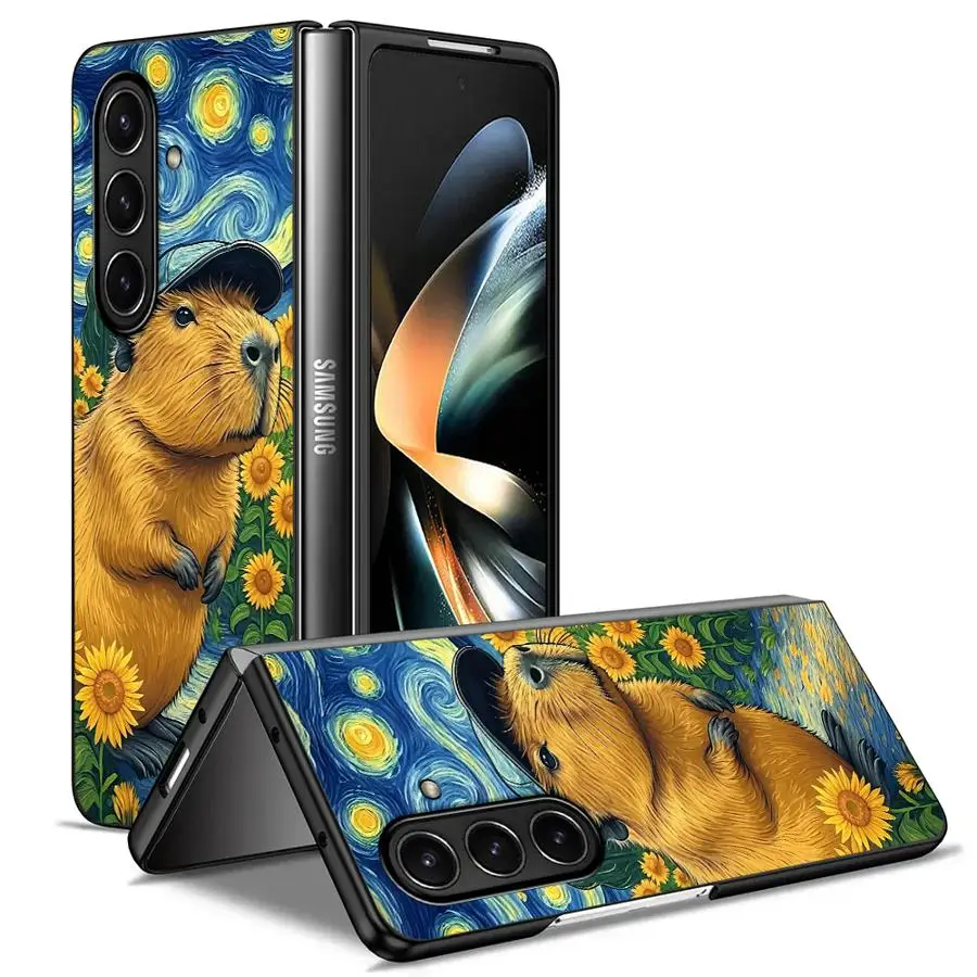 Чехол с абстрактной капибарой воды для Samsung Galaxy ZFold6 ZFold7 ZFold5 Z Fold 7 6 5 4 3 ZFold4 ZFold3, задняя крышка телефона