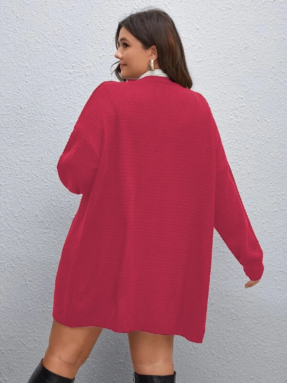 Tops y chaquetas de mujer de talla grande, cárdigans de punto casuales de moda