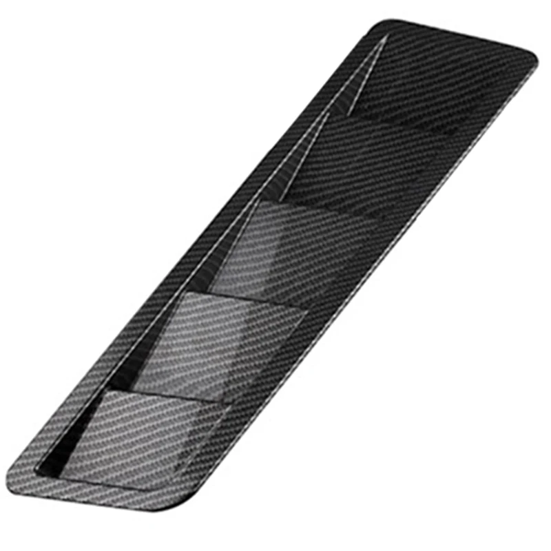 2Pcs Universal Carbon Fiber Style Hood Vents For Mustang Air Flow Intake Hood Self-Adhesive Louver Window Cooling Panel