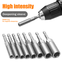 1Set 5.5-19mm Electric Nut Driver Drill Bit Impact Socket Adapter Hexagonal Screwdriver Bit Nut Wrench Power Tool Accessories