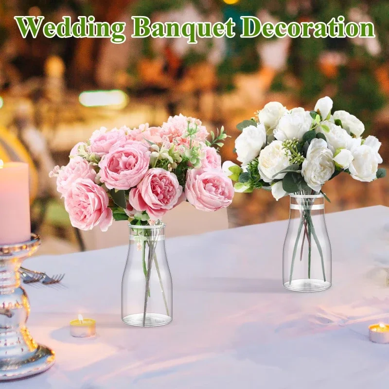 Picture 6: New Arrival 6/8pcs Transparent High Quality Plastic Vase For Table Decoration Wedding Home Dinner Party Suitable