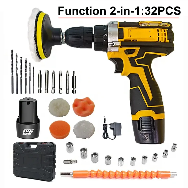 32Pcs Car Waxing Polishing Sanding Machine Wireless Car Polishing Machine Sealing Glaze Accessory Cheap Oil Film Remove Machine