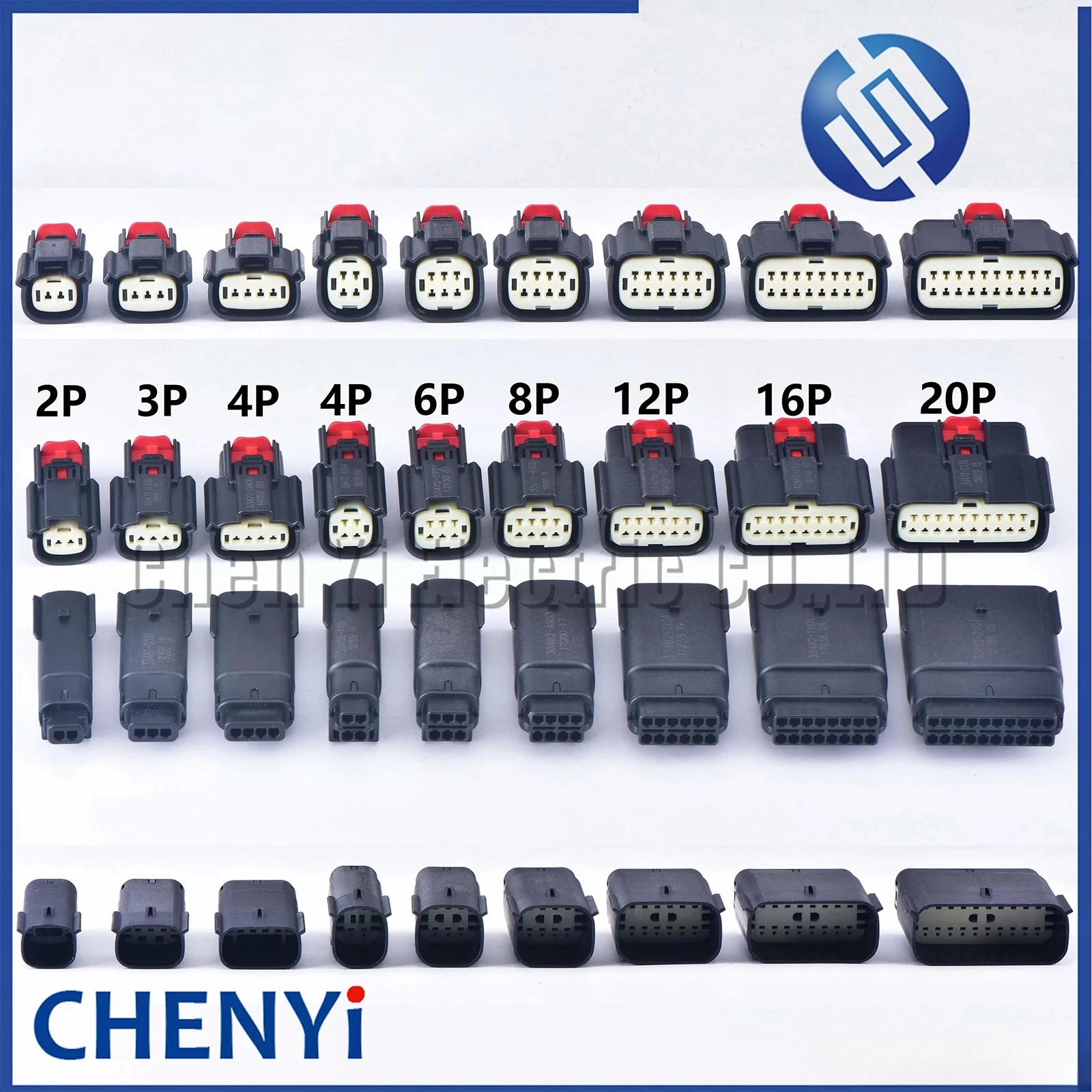 2 3 4 6 8 12 16 20 Pin Car Waterproof Connector Tail Lamp Headlight Light Socket Plug 33471-0301 For Ford BUICK Chevy cadillac