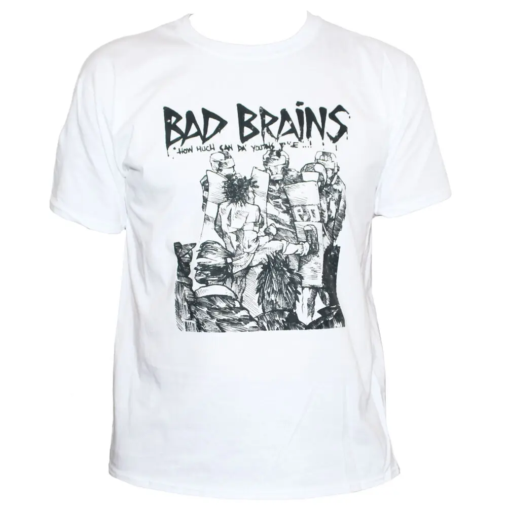 Hardcore Punk Rock Band Gig Poster T shirt Bad Brains Unisex Graphic Top New  High Quality 100%Cotton Short Sleeve