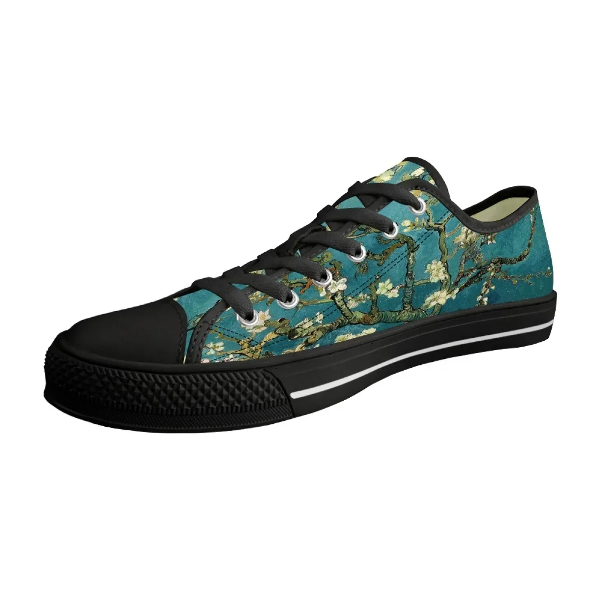 Mode Kunst Van Gogh Olieverfpatroon Vrijetijdsschoenen Voor Vrouwen Outdoor Sneakers Klassieke Veterschoenen Student Lage Top Canvas Schoenen