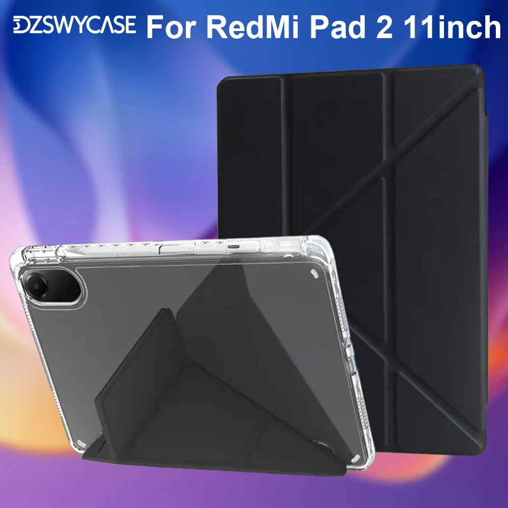 Y-Folding Flip Stand Hülle für Xiaomi Redmi Pad 2 11 Zoll Hülle für Redmi Pad 2 2025 mit Auto-Sleep-Funktion und Stifthalter