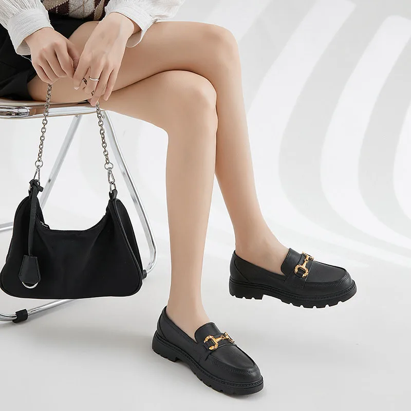 Women Loafers Autumn New Platform Heels British Style Lolita Low Heel Mary Jane Jk Uniform Shoes Leisure Daily Commuting Shoes