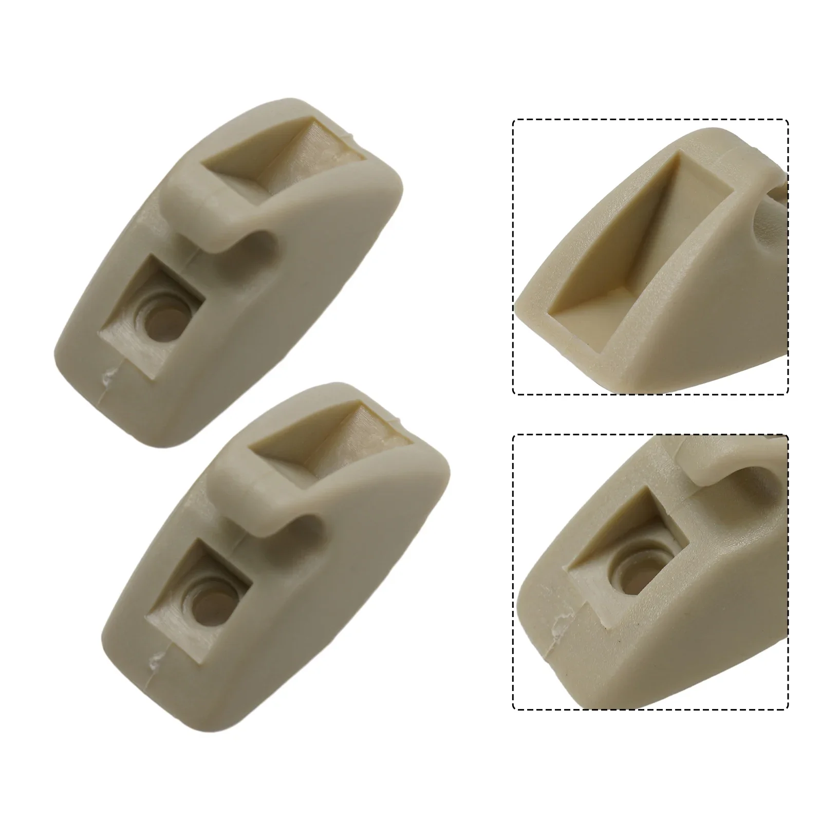 2pcs Car Sun Visor Support Clip Retainer Hanger Beige Holder Hook Bracket OE 191857559 For Rabbit 1979-1984 MK1 1979-1984