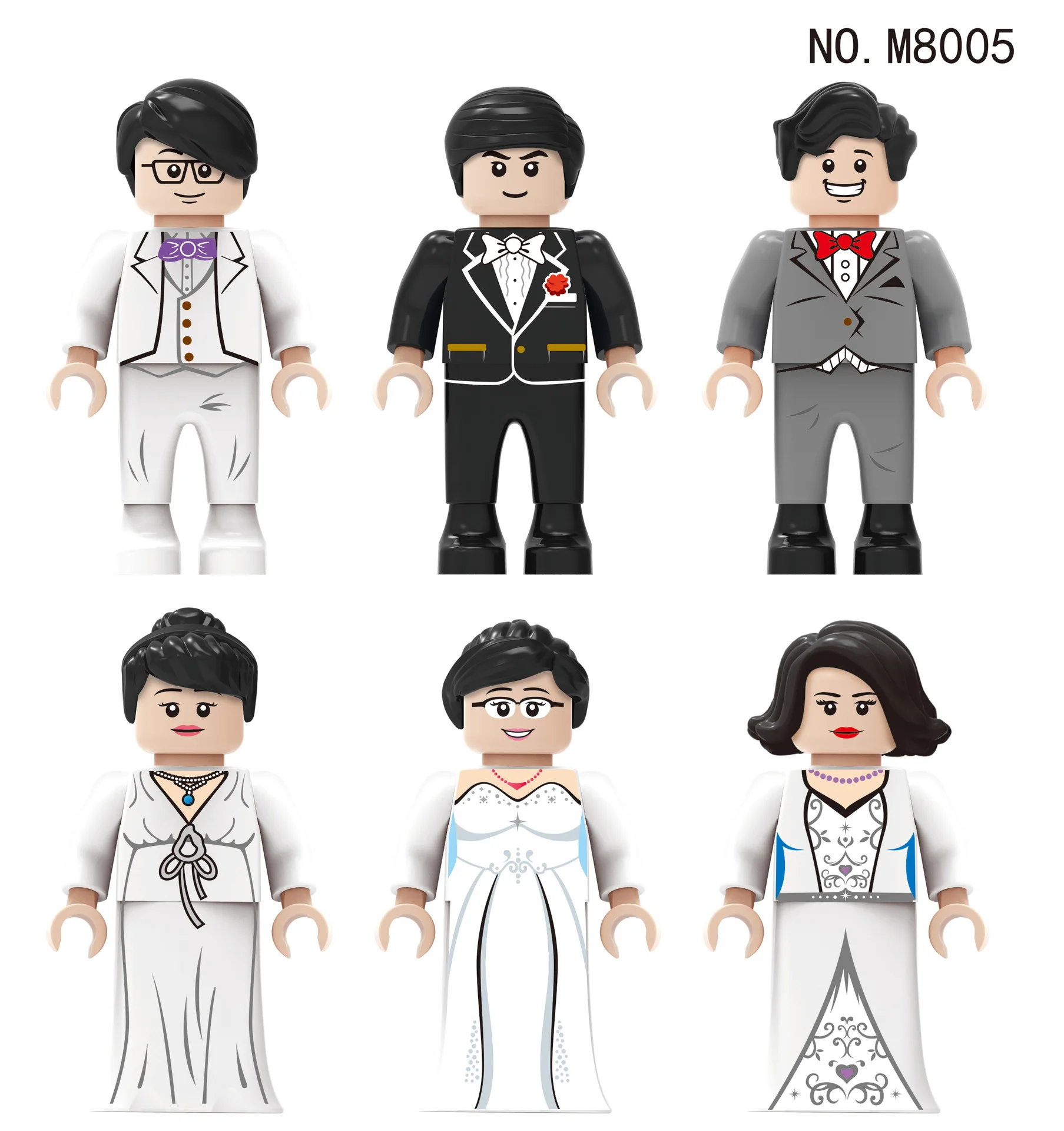 2025 Wedding City Friends People Doctor Nurse 4.5cm MOC No Playmobil Legoincompatible Building Blocks Educational Bricks Toys