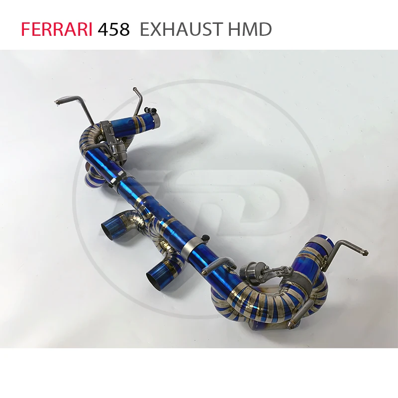 HMD Titanium Alloy Exhaust Systems Downpipe Catback For Ferrari 458 Muffler With Valve Car Accessories Auto Modification