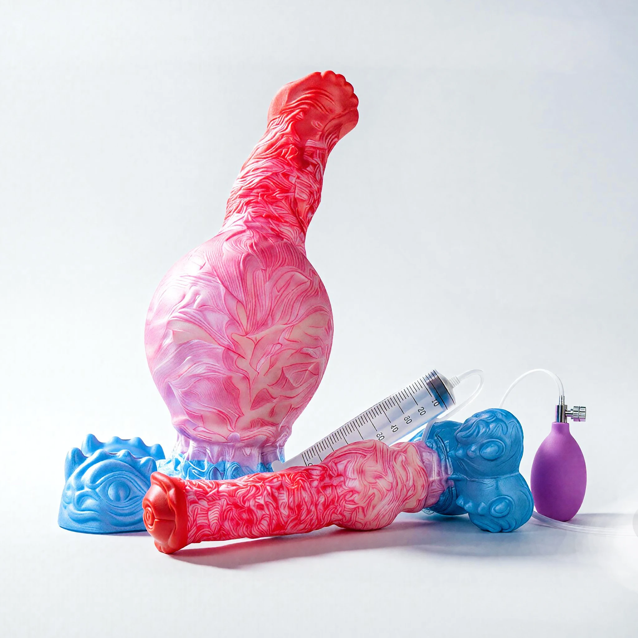 SHAZ Giant Horse Cock Realistic Ejaculating Penis Dildo with Inflatable Anal Plug Stimulator for Men Women Gay Adult Sex Toy 18+