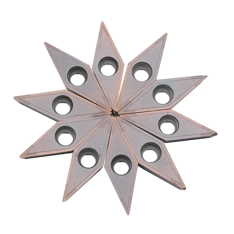 10PCS VCMT160404 MA VP15TF Carbide Inserts VCMT 160404 Internal Turning Blade CNC Metal Lathe Cutting Tool Accessories