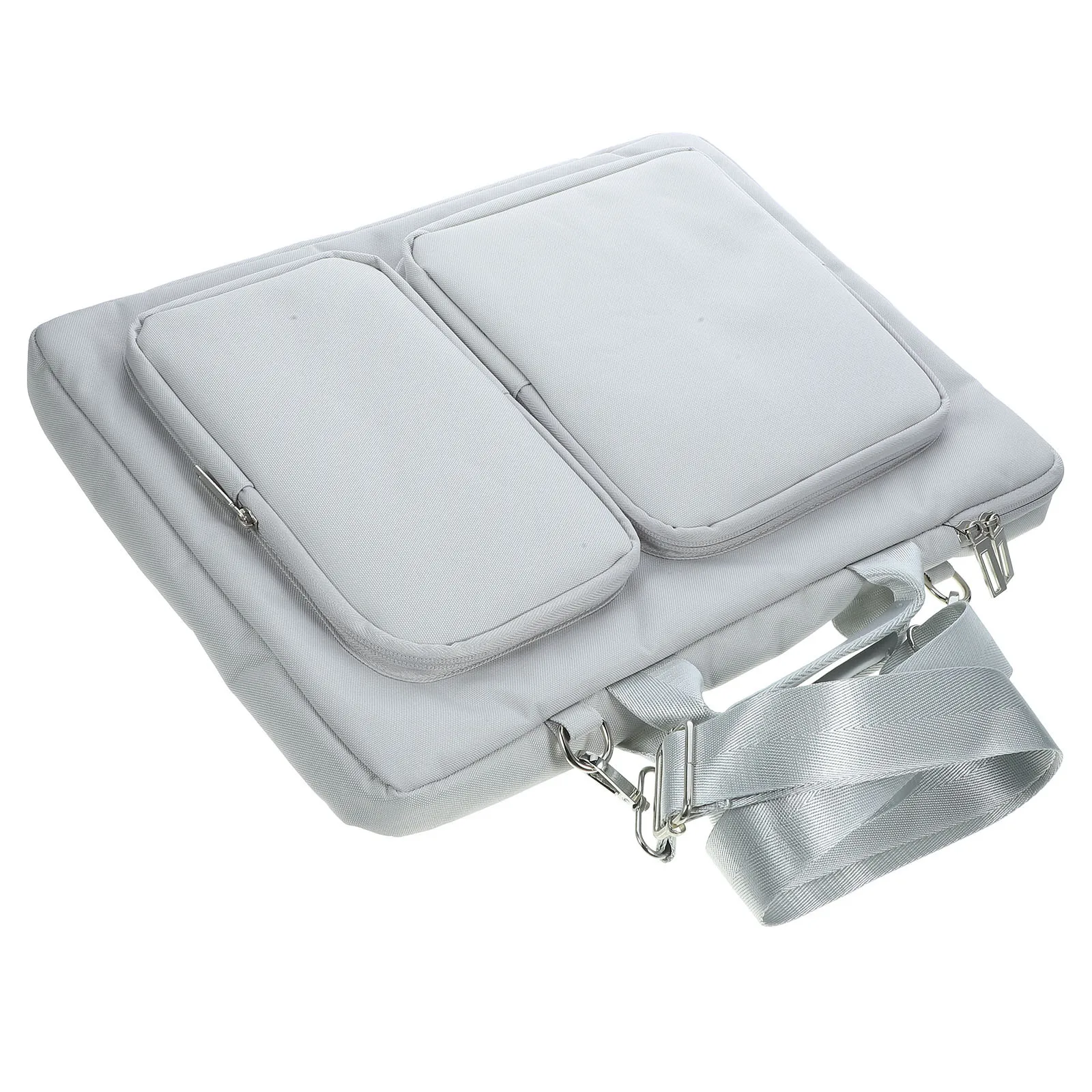

1pc Laptop Sleeve Bag Shockproof Waterproof Notebook Pouch For Business Travel Student Use Silver Laptop Storage Pouch
