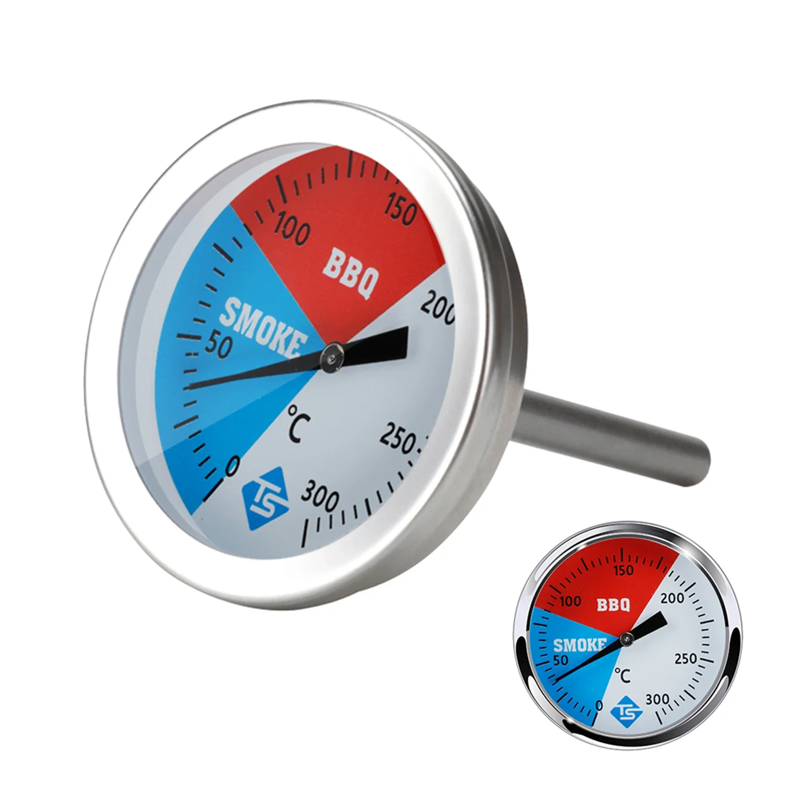 Ofenthermometer 0-300 Grad Celsius Edelstahl-Kochthermometer für Grill, BBQ und Smoker