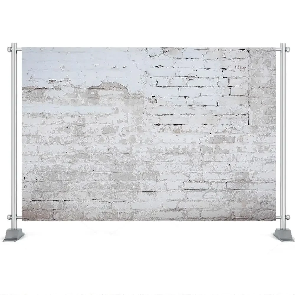 White Brick Wall With Photography Backdrop Video Game Live Streamer Background Baby Birthday Cake Smash Photo Background
