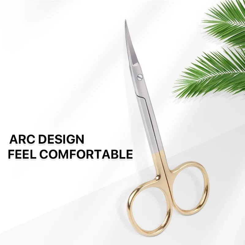 Brand Quality Stainless Steel Inox Curved Cuticle Scissors Manicure Pedicure Grooming - Professional Finger Toe Nail Care