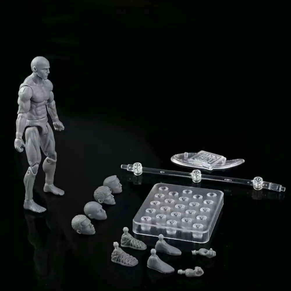 

Action Figure Skin Nude Doll Toys Joints Movable Handmade Male Femalew Body Dolls DIY Professional Limbs 1/18 Scale Model Doll