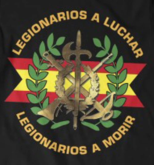 Spanish Legion Motto Badge T-Shirt 100% Cotton O-Neck Summer Short Sleeve Casual Mens T-shirt Size S-3XL