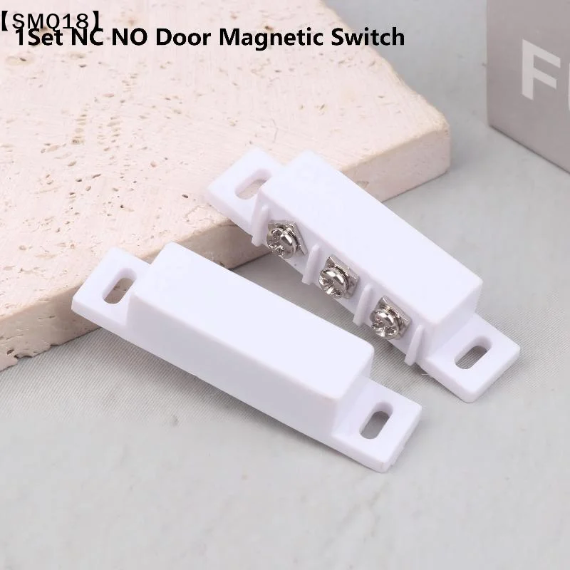 1 Pair NO NC Magnetic Door Window Contact Sensor Alarm High Sensitivity Open Closed Magnetic Contact Switch For Metal Door【SMQ】