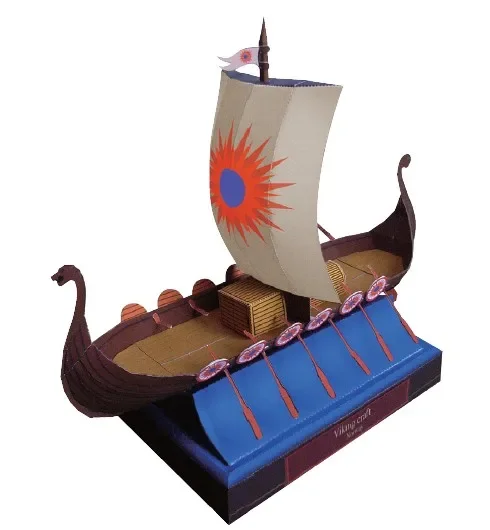 

Paper Model Ancient Viking Ship Model Sailboat