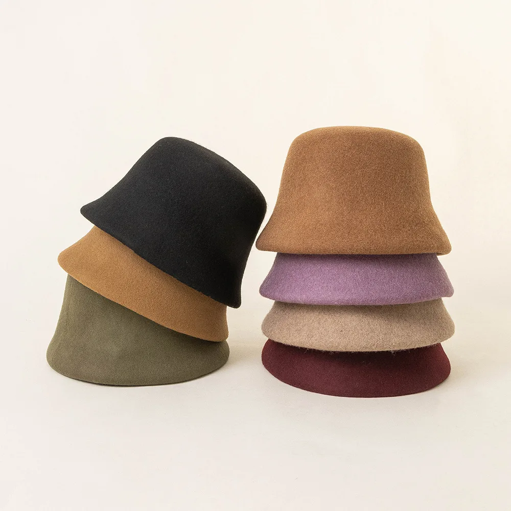 Children's Autumn Winter New Fashion Leisure 100% Woolen Hat Fisherman's Hat Warm Hat