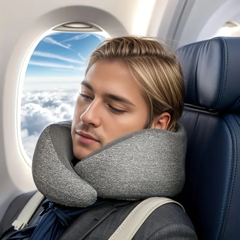 Ultimate Memory Foam Travel Pillow - Ergonomic U-Shape Design with  Bag - Ultra-Portable for Comfortable Sleep on Planes, Cars,