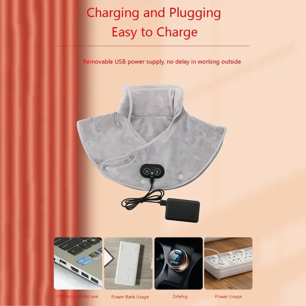 

3 Heat Level Electric Heating Shoulder Neck Pad Fast Heating Back Pain Relief Heated Shoulder Pad Massage Settings Relief Tools