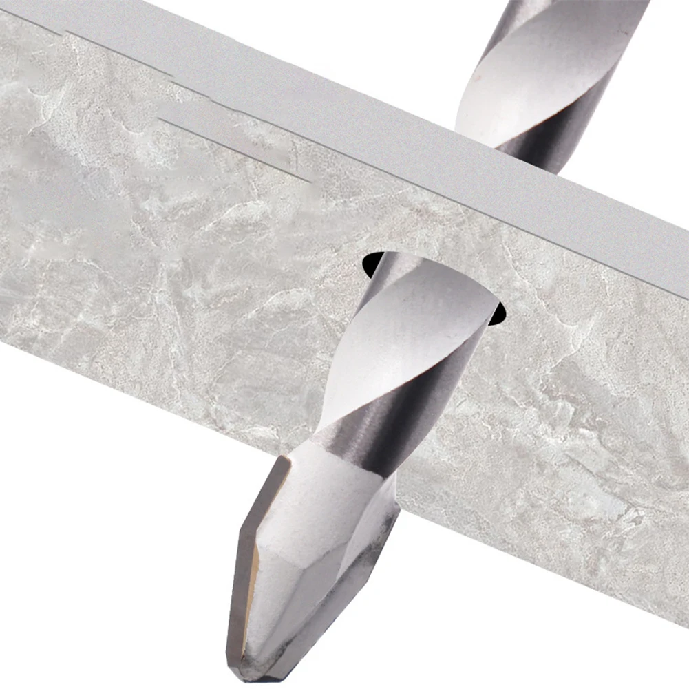 Punta da trapano multifunzione da 6-12mm Punta da trapano eccentrica Testa storta per la perforazione di piastrelle Manico esagonale Punte da trapano triangolari per perforazione a secco