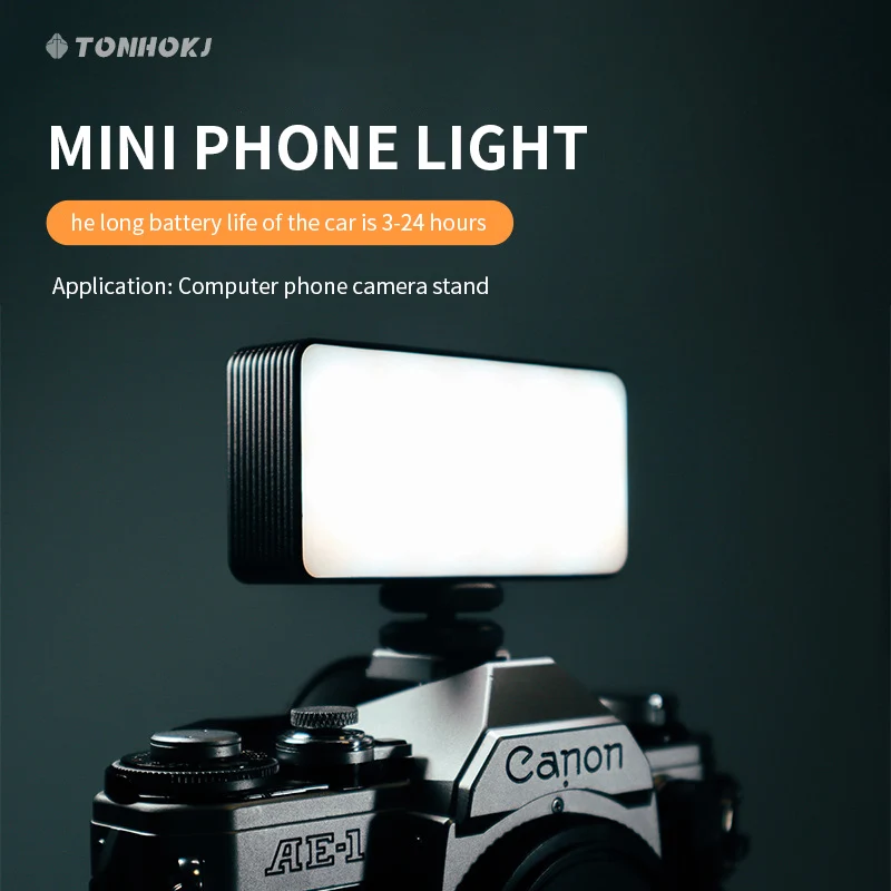 Rechargeable Camera Video Light 5000mAh 2500K-9000K Smartphone Vlog Light Fill Light Youtube