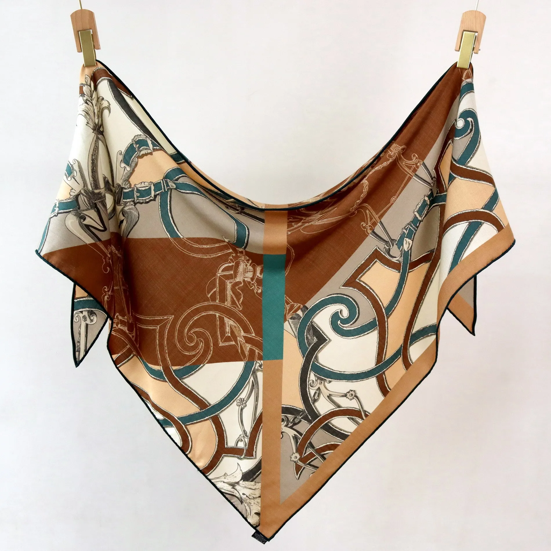 Triangle Silk Wool Blend Scarf Shawls Winter Big Pashmina Scarves Women Luxury Wool Shawl Hijabs Christmas Gift 190CM