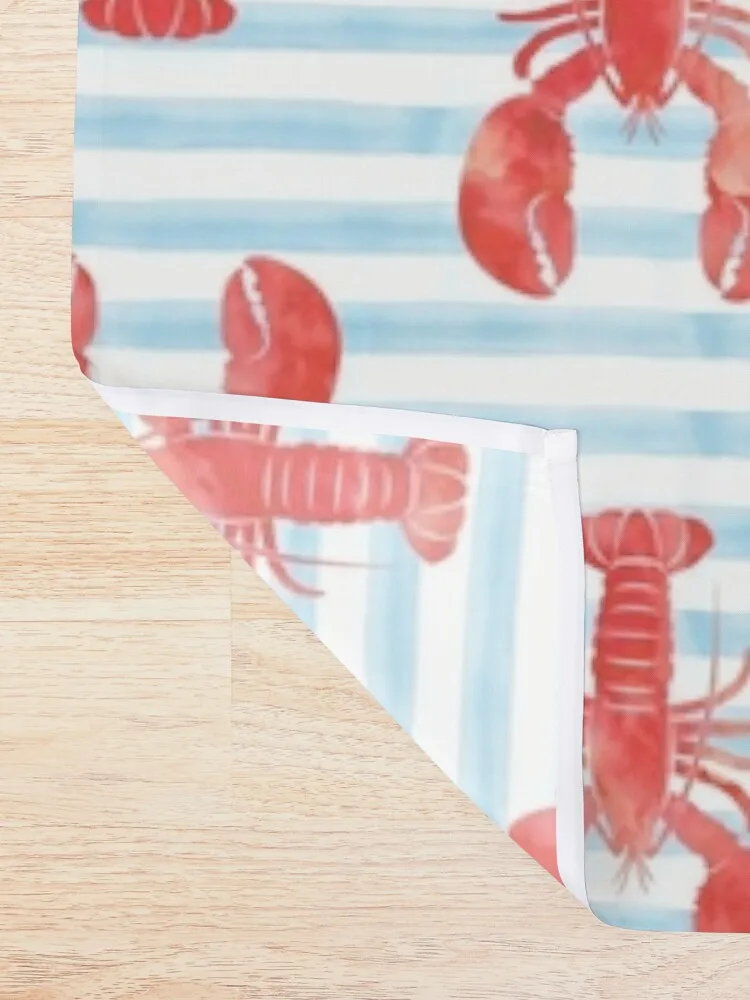 Lobsters on blue stripes Shower Curtain Bathroom Showers Cute Shower Modern Accessory Bathrooms Curtain