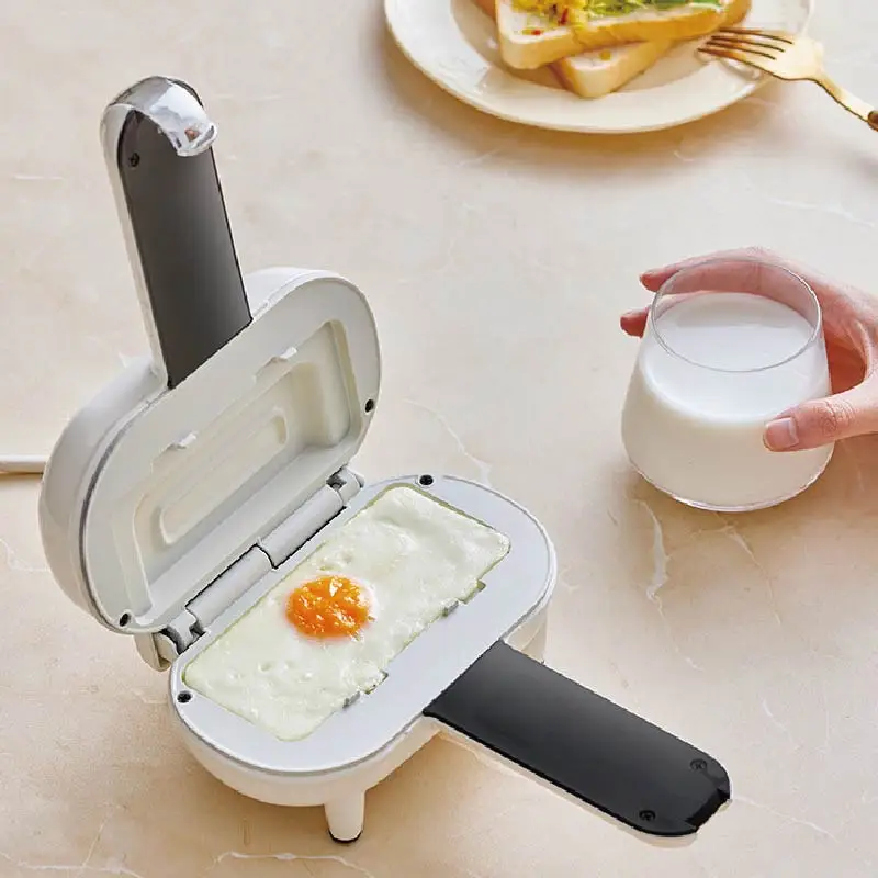 550W Electric Sandwich Machine Portable Breakfast Machine Home Single Slice Toast Hot Dog Machine Double-sided Heating Toaster