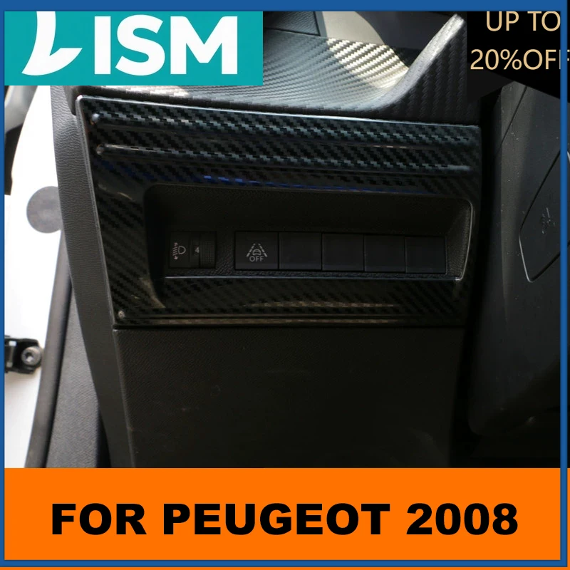 

NEW1 декоративная рамка для регулировки автомобильных фар для Peugeot 2008 2021 2022 2023, декоративная кнопка регулировки фар автомобиля