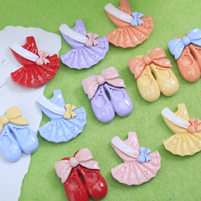 100 قطعة Kawaii الراتنج فلاتباك مصغرة فستان أحذية DIY بها بنفسك ل جراب هاتف دبوس الشعر المفاتيح أقراط سجل القصاصات دمية اكسسوارات #4