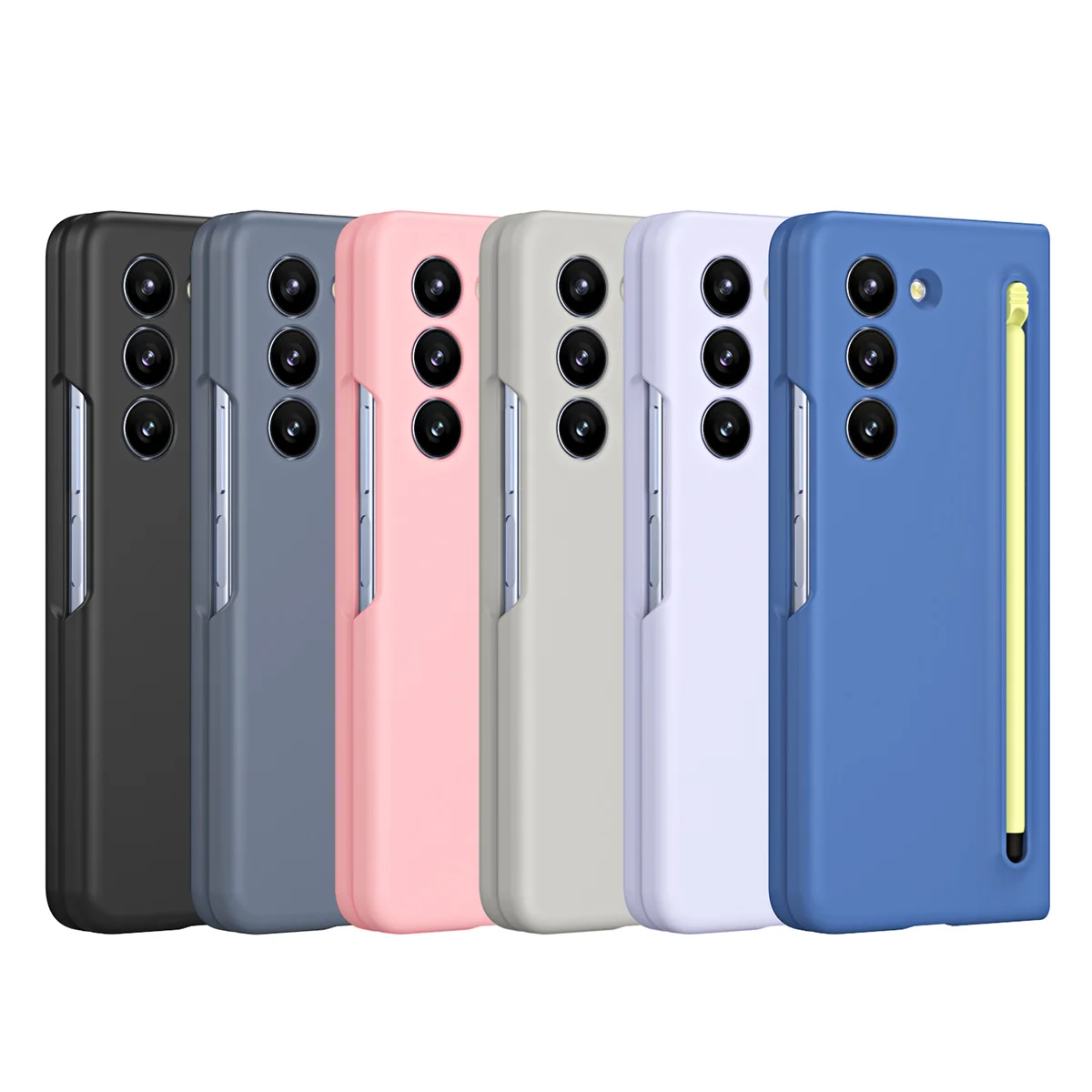 Skin Feel Purity Casing Samsung Z Fold6 Fold5 Fold4 Fold3 Candy Color Hard PC for Samsung Galaxy Z Fold 5 Protection Case image 6