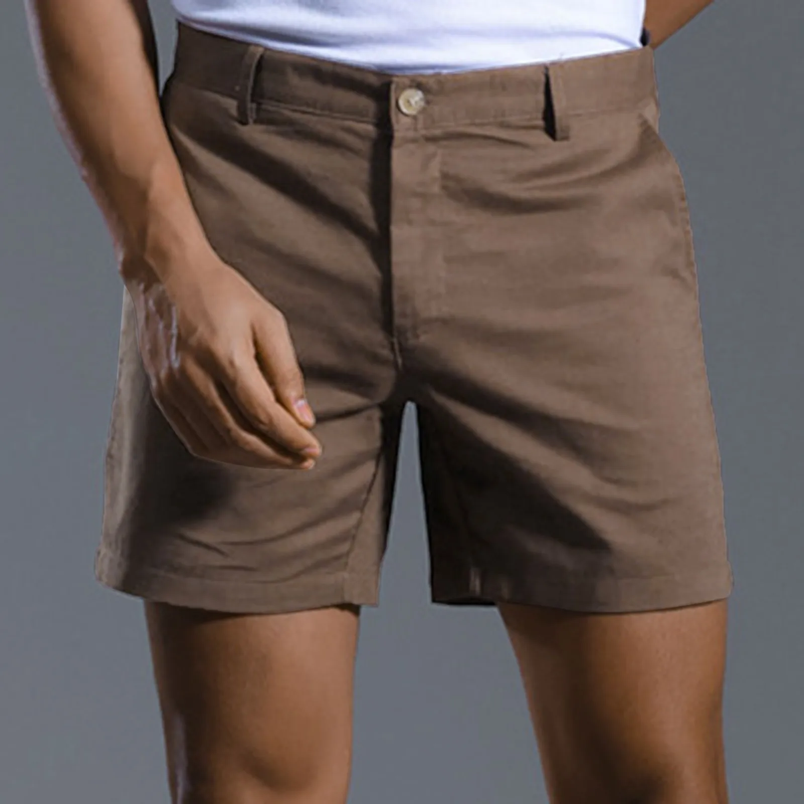 Summer Linen Solid Shorts Men High Quality Casual Business Social Elastic Waist Men Shorts Many Colors Beach Shorts 2024