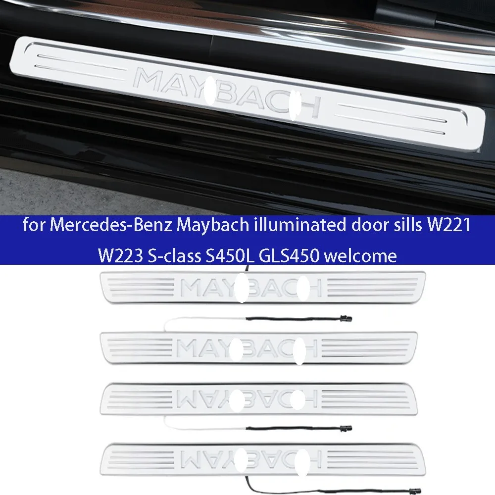 

LED for Mercedes-Maybach Ambient Light Door Sill W167 W223 W221 S-Class S450L GL450 Step Ambient Light Welcome Strip Light