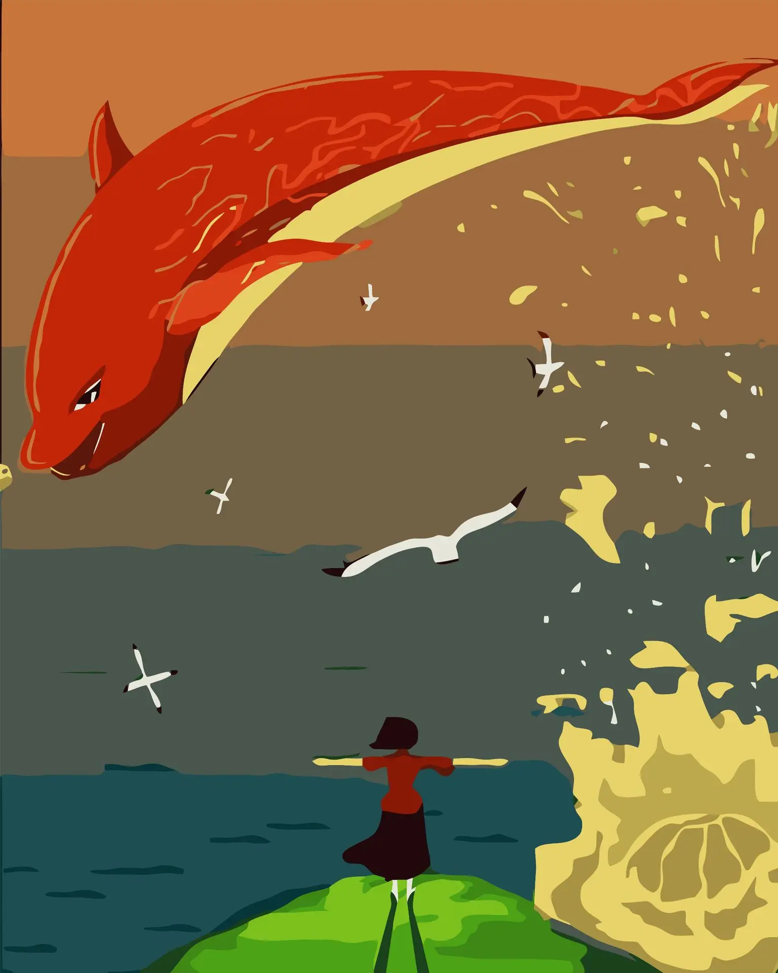 

4523071 Digital oil painting living room decorative painting sofa background wall hanging painting