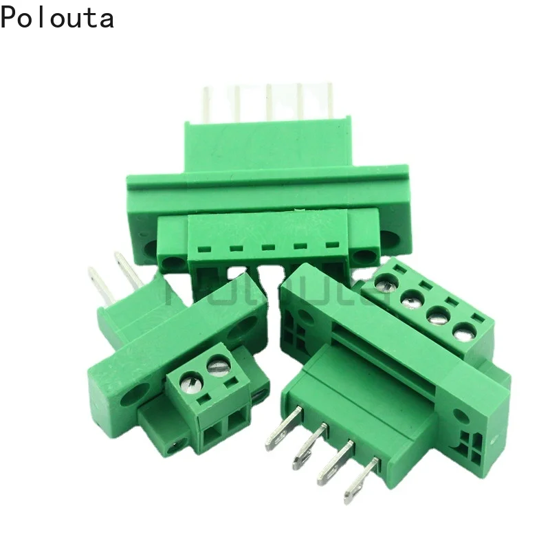 Computer Components Connector KF2EDGWB-5.08 Throughwall Terminal Block Female 2/3/4/8/9/10/12P Plug-in Type With Ear Screw Fixed