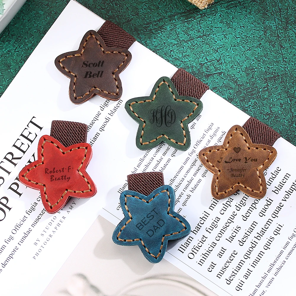 

Изготовленные на заказ 5 шт., зажим для закладок ручной работы из натуральной кожи с магнитными студенческими двусторонними винтажными закладками, подходящие для учебы