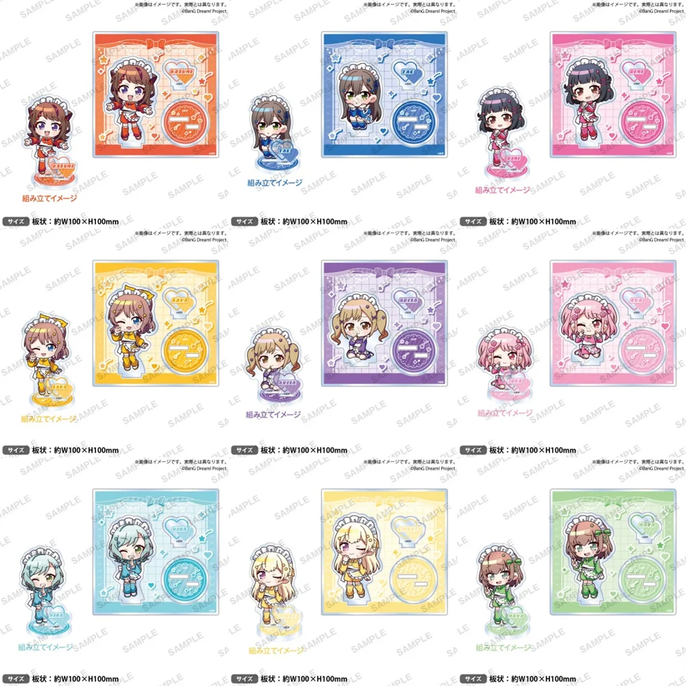 10cm New Anime BanG Dream Acrylic Keychain Display Stand Model Office Desktop Sign Gift Doll Collection Christmas Gifts