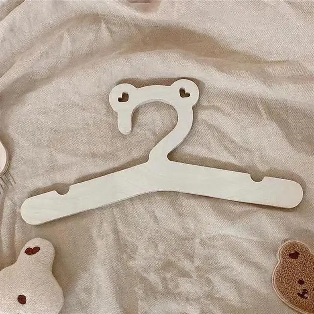 5PCS Wooden Baby Clothes Hanger Creative Room Decoration Kids Clothes Drying Storage Children Organizer Clothing Hanger