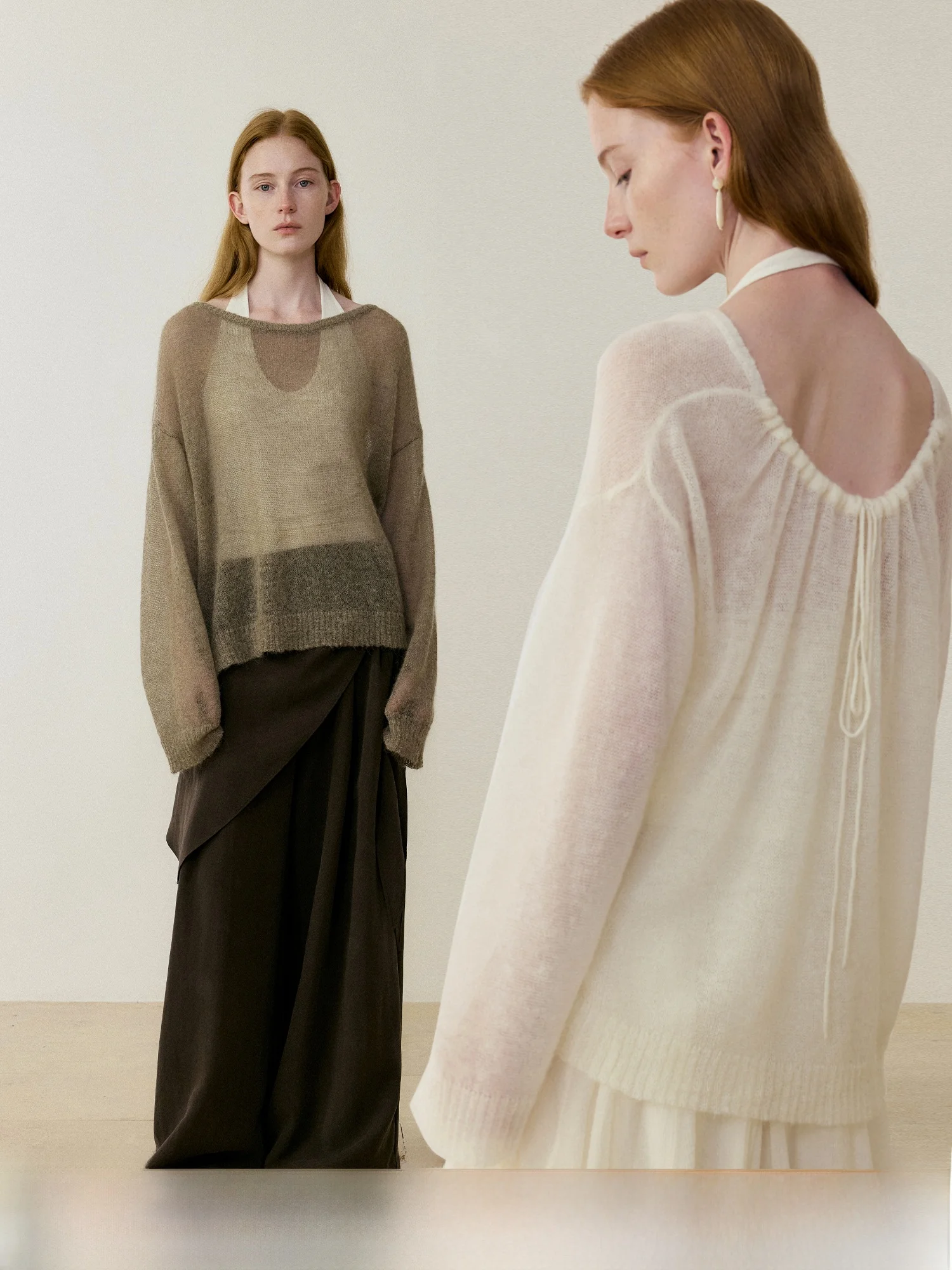 

Женская двусторонняя ультратонкая вязаная накидка MURMUR MI свободного кроя для защиты от солнца, дышащая, повседневная