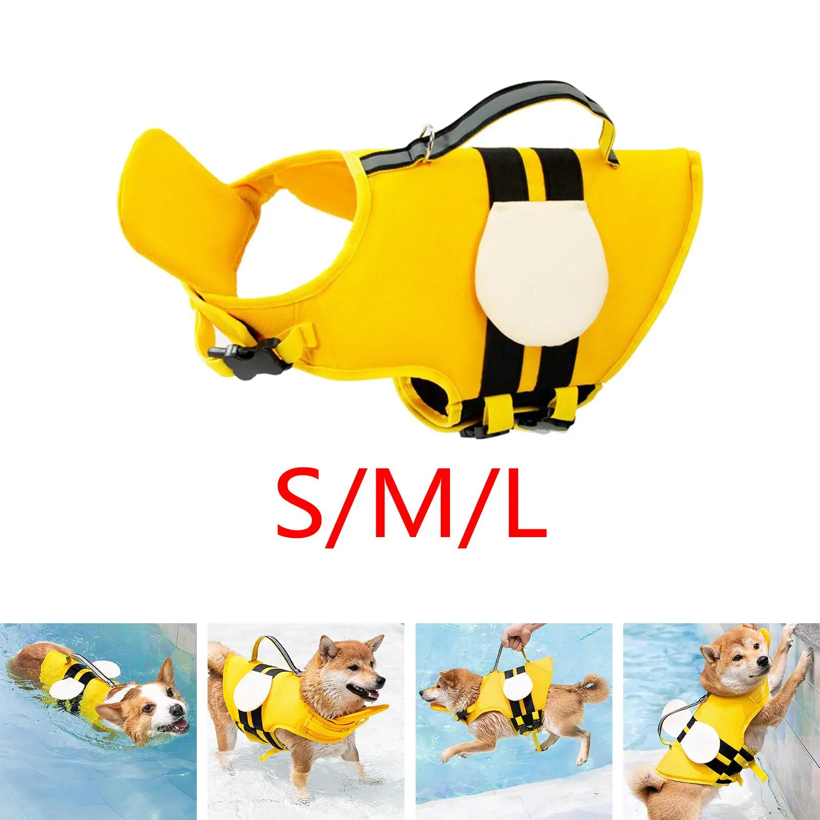 Dog Floating Jacket with Handle Preserver with Handle Dog jacket Pet Lifesaver